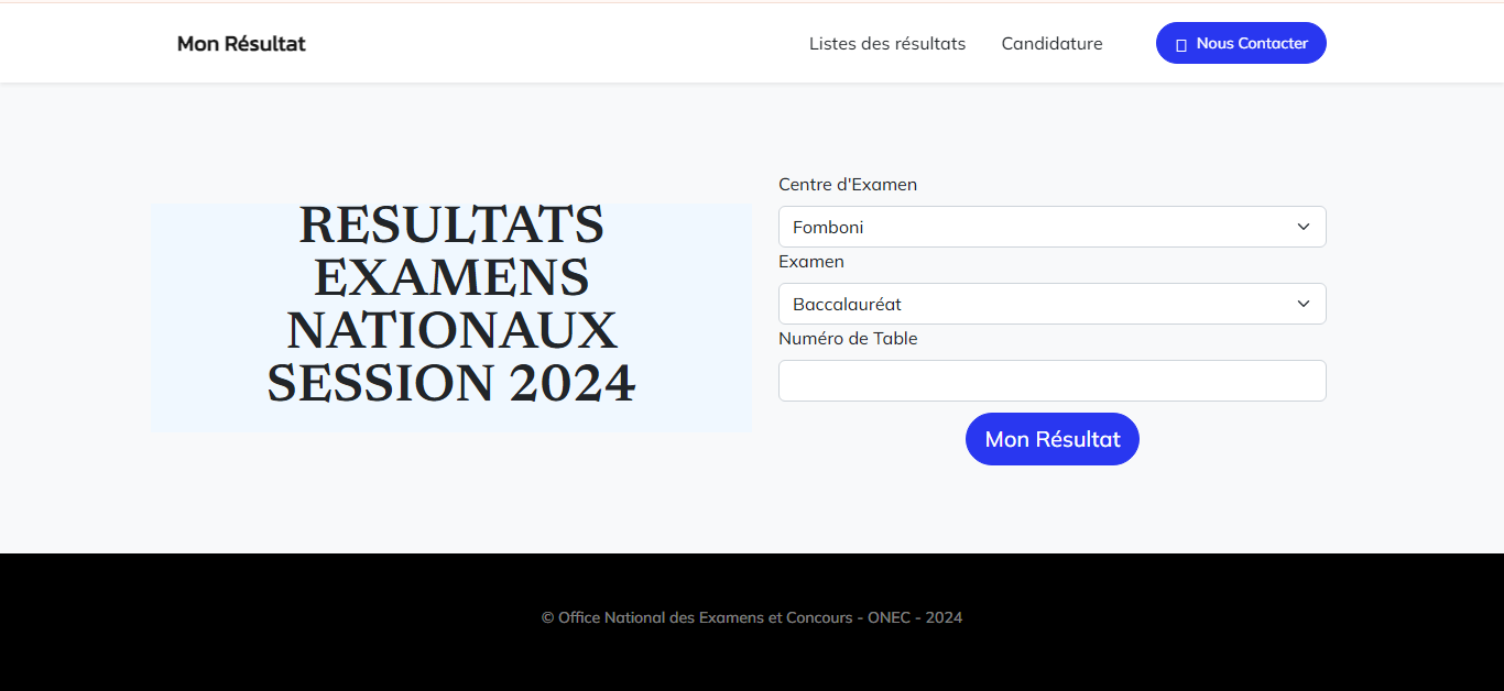 Résultats BAC Comores 2024